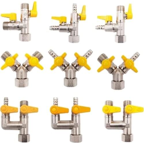 DN15 brass ball valve Y Type shunt valve Three way gas valve Switch ball valve washing machine water inlet valve