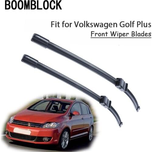 BOOMBLOCK 2PCS High Quality Front Windshield Wiper Blades For Volkswagen Golf Plus 2005 2006 2007 2008 2009 Accessories