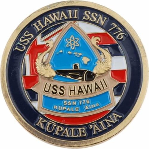 US USS HAWAII SSN 776 CHALLENGE COIN