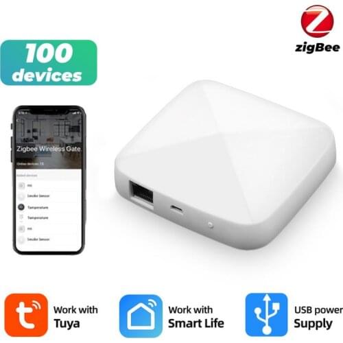 Tuya ZigBee 3.0 Smart Hub Wired Gateway Bridge Smart Gateway For Smart Life App Remote/Voice Control Work with Alexa Google Home