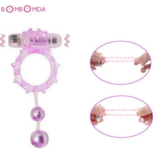 Vibrator Male Chastity Device Vibrating Penis Ring Adult Sex Toys For Men Masturbation Delay Ejaculation Time Lasting Cock Rings