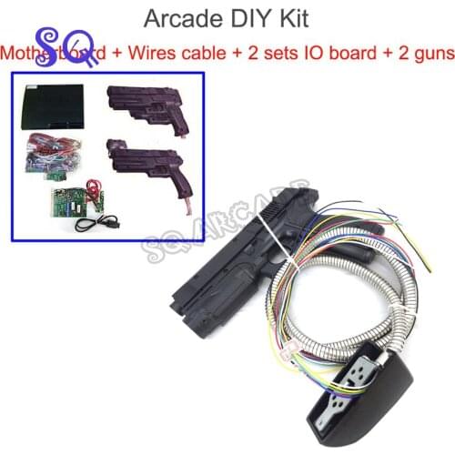 Time crisis 4 Arcade Shooting Game Kit Motherboard + IO board + 2 guns DIY Arcade Simulator Machine/amusement machine SQ Store