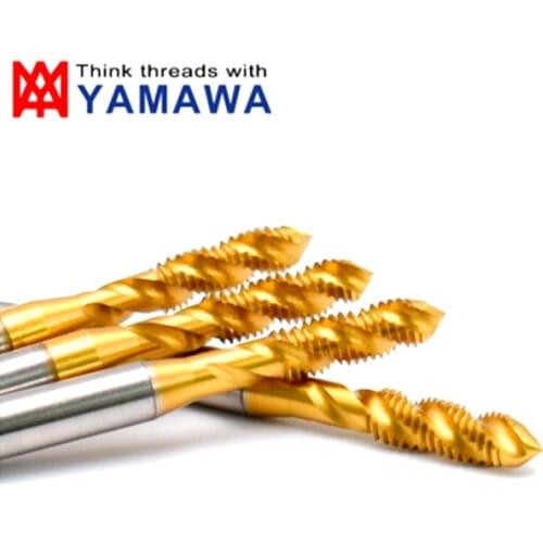 YAMAWA HSSE Metric With TIN Spiral Fluted Tap M1 M1.5 M1.6 M2 M2.2 M2.5 M3 M3.5 M4 M5 M6 M7 M8 M10 M12 Machine Screw Thread Taps