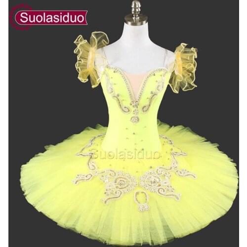 Girls Yellow Classical Ballet Tutu Purple Performance Ballet Tutus In Red Swan Lake Ballet Tutu Costumes SD0011