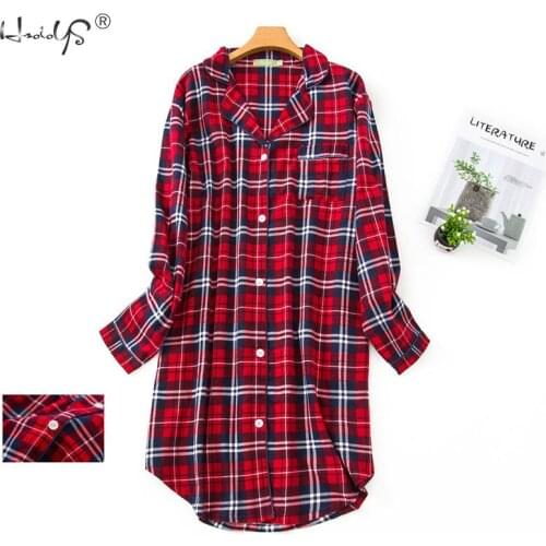 Plus Size Flannel Nightdress Women Sleepwear Plus Size Nightwear Long Sleeve 100% Cotton Fattening Ladys Household Clothes