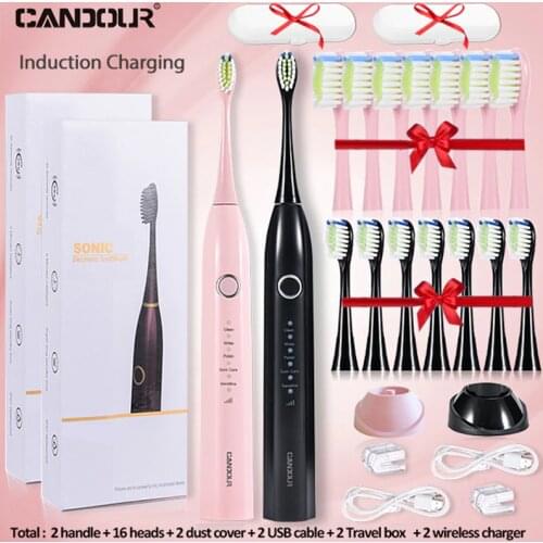 Sonic Electric Toothbrush CD5166 Adult Timer Teeth Whitening Brush 15Mode USB Rechargeable Tooth Brushes Replacement Heads Gift