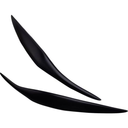 1Pair Car Black Plastic Head Light Eyebrow Eyelid Cover Trim Stripe Sticker Fit For Ford Fiesta MK7.5 MK8 Accessories