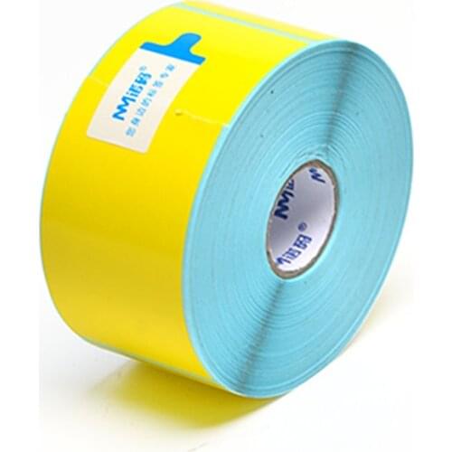 1 Roll Yellow Thermal Label Sticker Paper 30-100MM Supermarket Price Blank Barcode Label Direct Print Waterproof Print Supplies