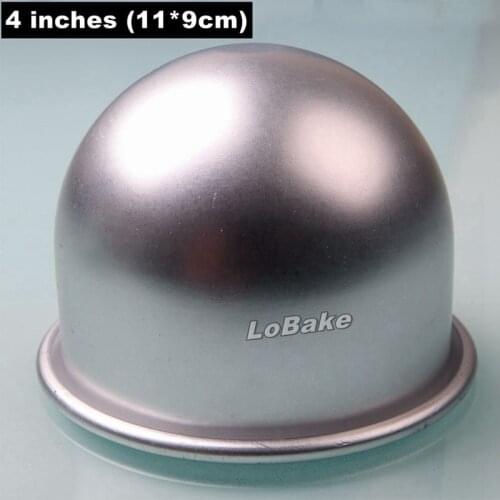 2pcs/lot) Latest 11*9cm Deepen half ball cup hat cap shape aluminium pudding tart mold cup cake mould baking tools for cakes