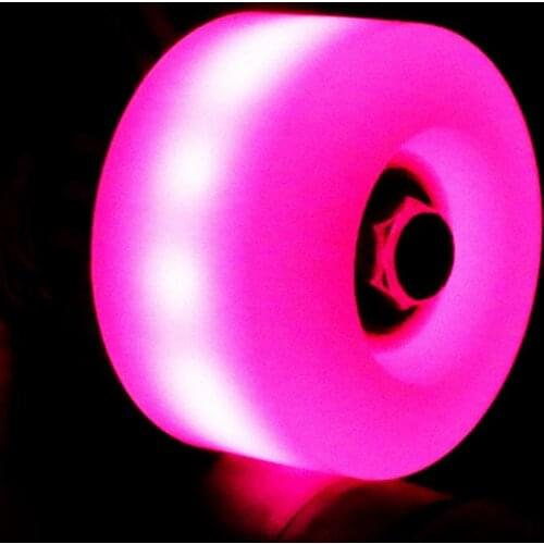 40%HOT1/4/8Pcs Magnetic core Bearing 82A LED Flashing Roller Skates Skateboard Wheels