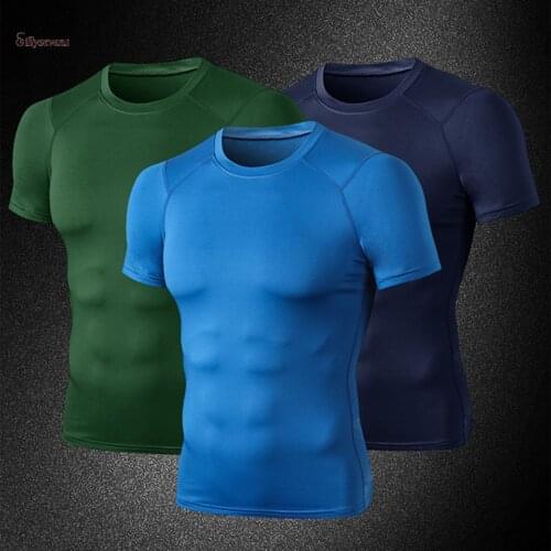 Quick-drying Fitness Sports T-shirt For Men Top Short-sleeved Tight Top Mens Clothing Stretch T-shirts Jujutsu Kaisen