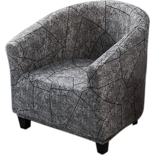 Printed Chair Slipcover Stretch Armchair Cover U Shape Chair Cover Club Sofa Cover Bar Counter Couch Covers For Living Room