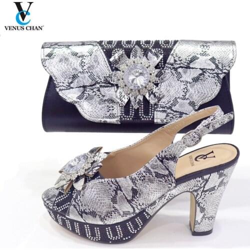 Fashion Nigerian Shoes with Matching Bag for Evening Wedding Party Hot Selling Italian Style Slingbacks African Women Slippers