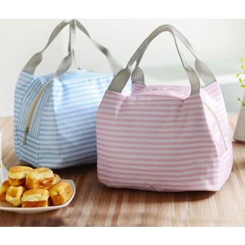 Fashion Portable Insulated Oxford Cloth Lunch Bag Thermal Food Picnic Lunch Bags For Women Kids Men Print Lunch Box Bag Tote
