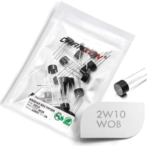 20 Pcs 2W10 Bridge Rectifier Diode 2A 1000V WOB Single Phase Full Wave 2 Amp 1000 Volt 2W 10 Electronic Silicon