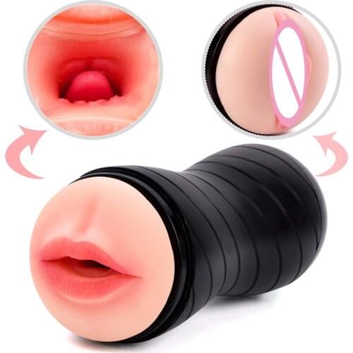 Male Masturbation Cup Vagina Vibrator Automatic Masturbator Real Vagina Mouth Realistic Heating Suction Cup Sex Toy for Man