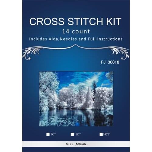 ONEROOM,Needlework,Embroidery,DIY Landscape Painting,Cross stitch,kits,14ct Ice Cross-stitch,Sets For Embroidery
