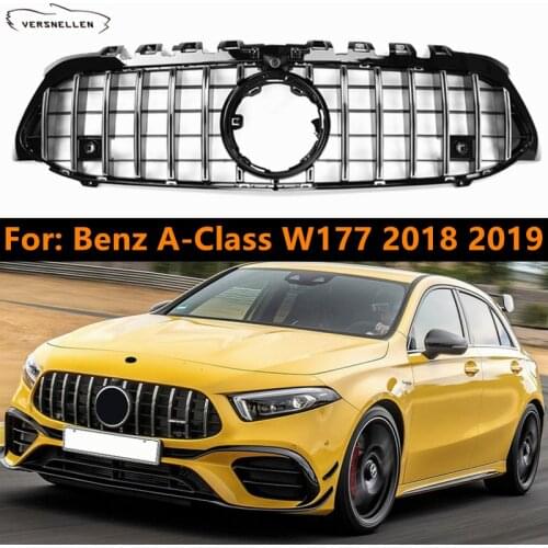 For Mercedes A-Class W177 2018 2019 AMG Front Grill A35 A45 Front Bumper Racing Grille A180 A200 A250 GTR Grill