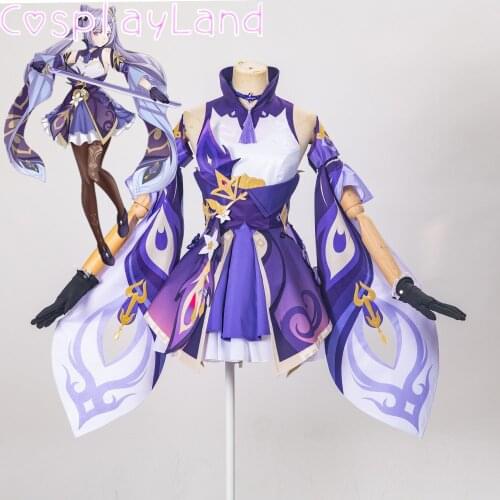 Hot Game Genshin Impact Keqing Cosplay Costume Fancy Carnival Halloween Costumes Women Lolita Dress Sweet Uniform Japan Outfit