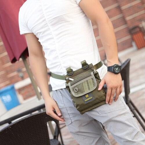 Casual Mens Shoulder Messenger Bag Trend Outdoor Sports Travel Waterproof Waist Pack Multifunctional Ultra-thin Body Belt Bag