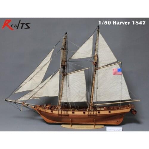 RealTS 1/50 classic wooden sailing ship Harvey 1847 wooden kit model