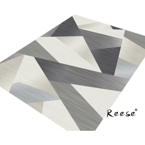 Reese Gray And Brown Soft Dense Fluff Home Area Rug Simplicity Geometric Modern Abstract Living Room Carpet Home Decor Anti Slip