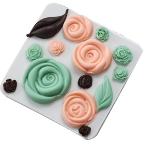 Rose Petal Silicone Mold Fondant Cakes Decorating Tools Silicone Molds Sugarcraft Chocolate Baking Tools for Cakes Gumpaste Form