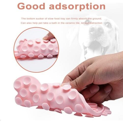 Silicone Dog Lick Mat with Sunction Cup Washing Distraction Device Pet Slow Food Eating Feeding Trainer TS2