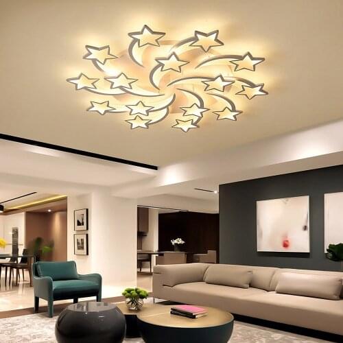 Modern LED Chandelier Chandeliers Ceiling Indoor Lighting Remote Control Lustres Living Room Bedroom Kitchen Childrens Lights