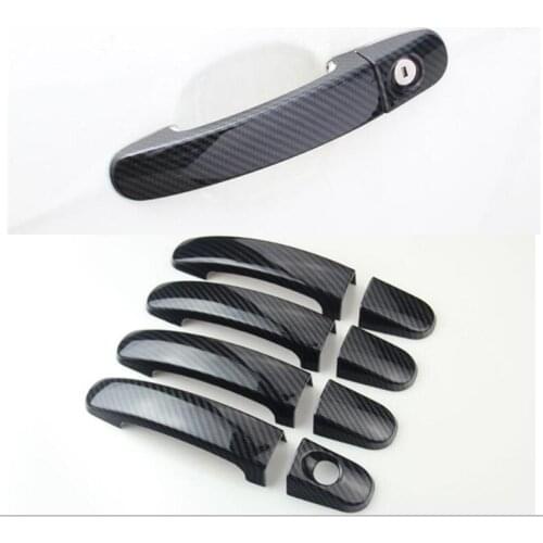 Carbon fiber trim Door Handle Bowl Covers For Focus 2 2005 2006 2007 2008 2009 2010 2011 ,auto accessories