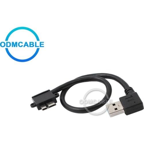 USB 3.0 Male to 90 Degree Micro USB Male Data Charger Cable Cord