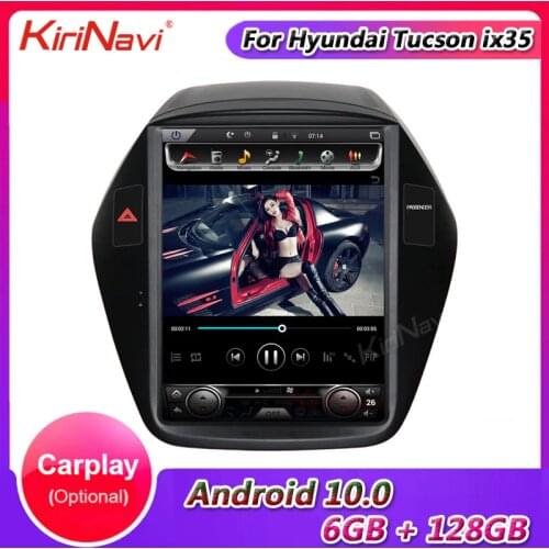 KiriNavi Vertical Screen Tesla Android 10 Car Radio For Hyundai Tucson ix35 Car Multimedia Player GPS Navigation 4G 2009 - 2014