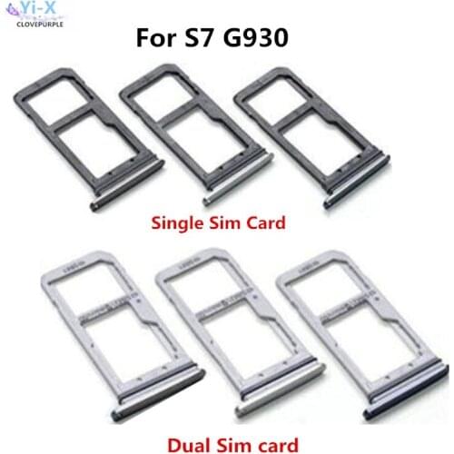 10pcs/lot New Dual/Single Sim Card Holder Tray For Samsung Galaxy S7 G930