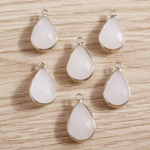 10pcs 11*18mm Water Drop Shape Charms for Earrings Pendants Necklace DIY Women Handmade Crafts Jewelry Making Accessories