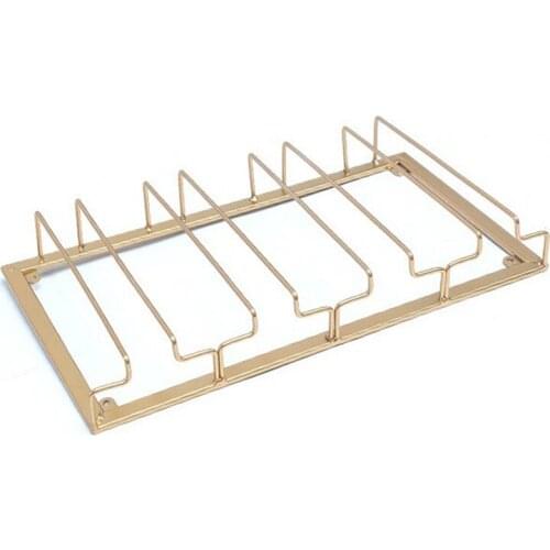 4 Rows Wine Glass Rack Under Cabinet Stemware Holder Metal Wine Glass Organizer Glasses Storage Hanger for Bar Kitchen CNIM Hot