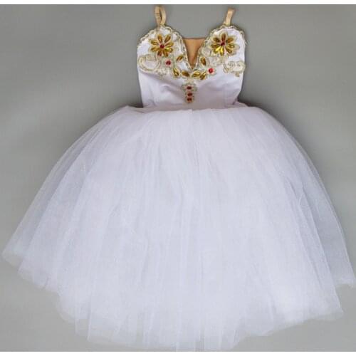 Adult Ballerina Dress Swan Lake Ballet Costume For Women Girls Child Sleeveless White Classical Ballet Tutu Gymnastics Leotard