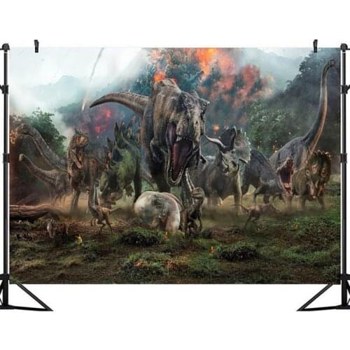 Dinosaur Party Photography Backdrop Jurassic Park World Theme Kids Birthday Decor Banner Photo Background Photoshoot