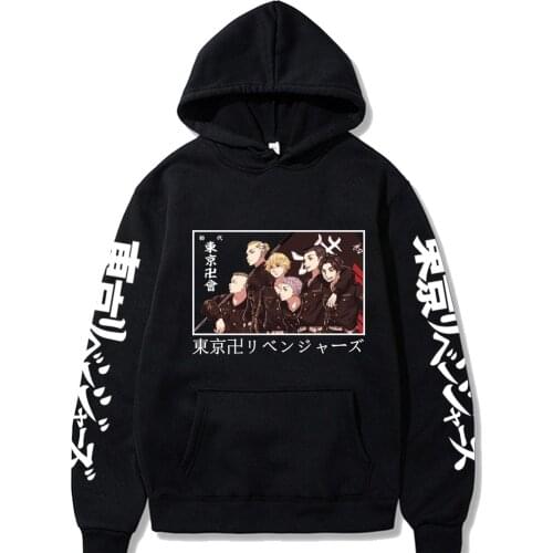 Hot Harajuku Hoodies Anime Tokyo Revengers Loog Sleeve Casual Sweatshirts