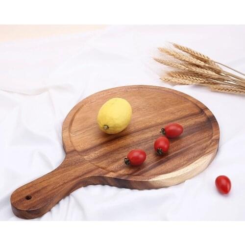 Kitchen Cutting Board Oval Whole Wood Fruit Bread steak cutting Trays Plate Chopping Board Food Storage