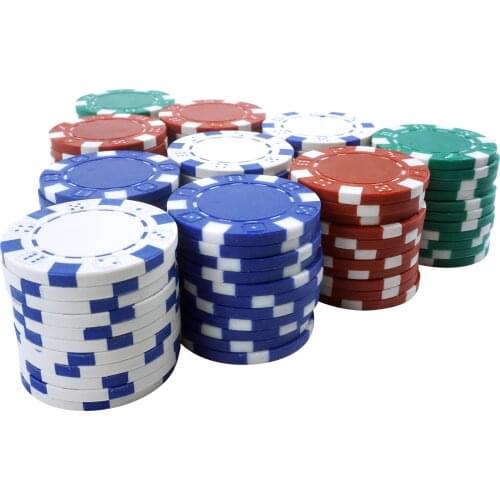 Hot selling custom blank pp plastic dice poker chips 40 mm multi color chips