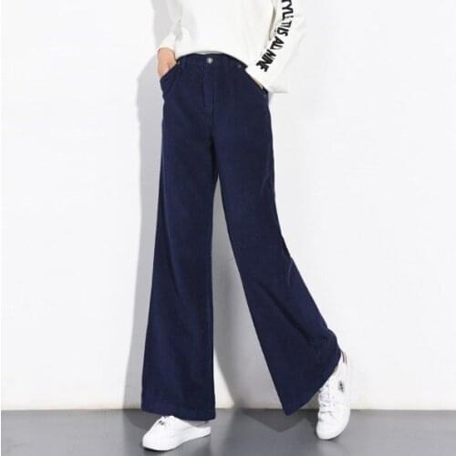 LIEBE MODE Women's Corduroy Trousers