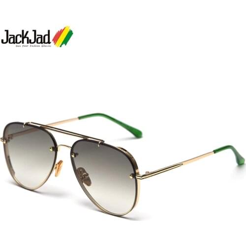 JackJad 2021 Fashion Top Quality Classic Pilot Style Gradient Sunglasses Men Rivet Brand Design Sun Glasses Oculos De Sol S31247