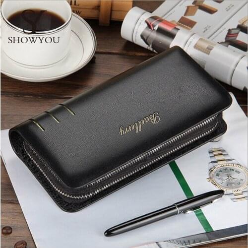 Baellerry Long Designer Luxury Male Wallet Business PU Leather Men Clutch Bag Fashion Purse Card Holder Coin Purses For Man