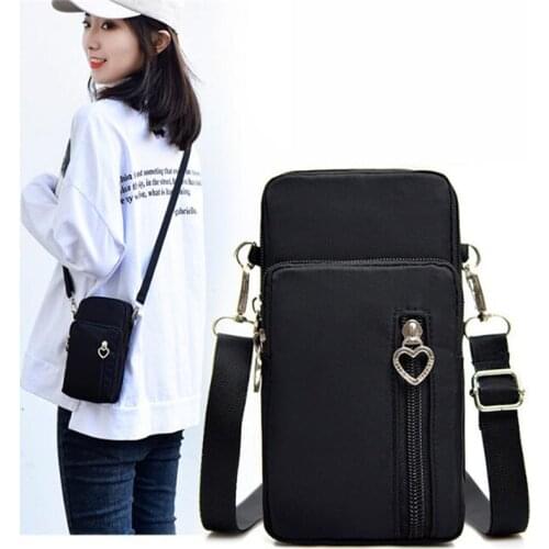 New Coin Bag Mini Nylon Crossody Cell Phone Cash Messenger Shoulder Bag Strap Wallet Pouch Bag Purse Waterproof 2020