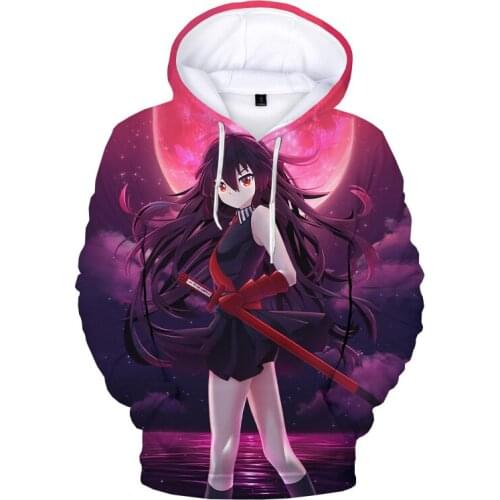 2020 New Anime Akame Ga Kill 3D Print Hoodie Sweatshirts Boys Girls Fashion Casual Pullover Men Harajuku Streetwear Hoodies