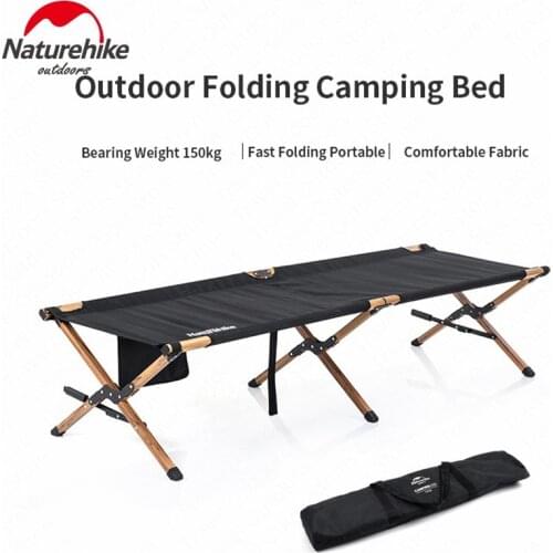 Naturehike 300D High Elastic Silk Aluminum alloy Pole Compact Strong Sturdy Ultralight Portable Foldable Outdoor Camping Bed