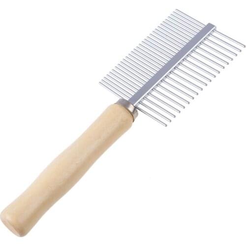 3 Pet Comb 2 in 1 Pet Dog Cat Puppy Trimmer Grooming Comb Brush Dog Combs Steel Pins Cleaning Brush Comb Shedding Hair Cleaning