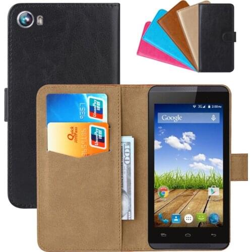 Luxury Wallet Case For Micromax Canvas Fire 3 A107 PU Leather Retro Flip Cover Magnetic Fashion Cases Strap