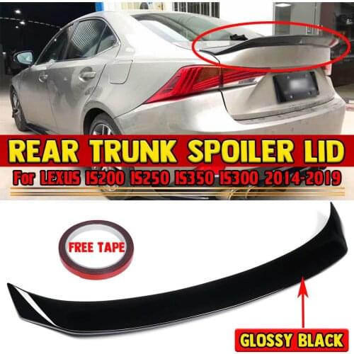 ABS Car Rear Trunk Spoiler Lip Boot Wing Lip AR Style For LEXUS IS200 IS250 IS350 IS300 2014-2019 Rear Trunk Spoiler Boot Wing