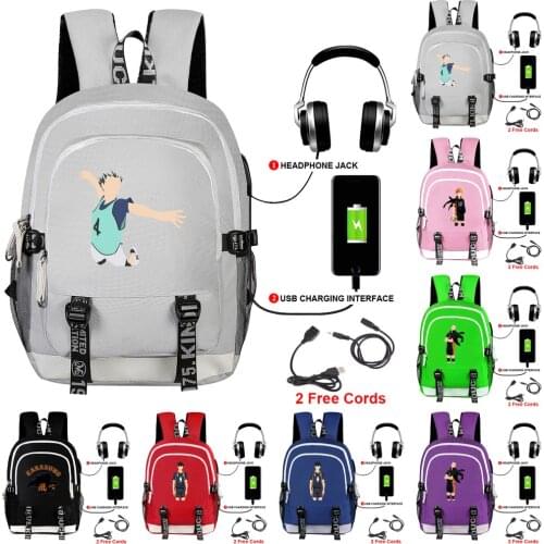 Manga Collage Haikyuu Students Backpack to School Bags Boy Girl Fashion Haikyuu Teens Books Backpack